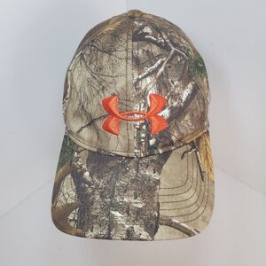 Under Armour Hat Cap Snap Back Green Camo Camouflage One Size Hunting Outdoors